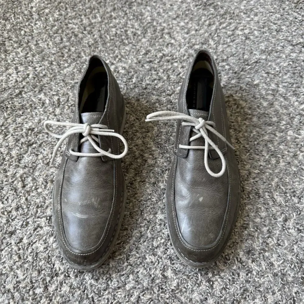 BCole Haan Oswego 2 Eye II Leather Plain Toe Oxfords Shoe 11 M Gray
